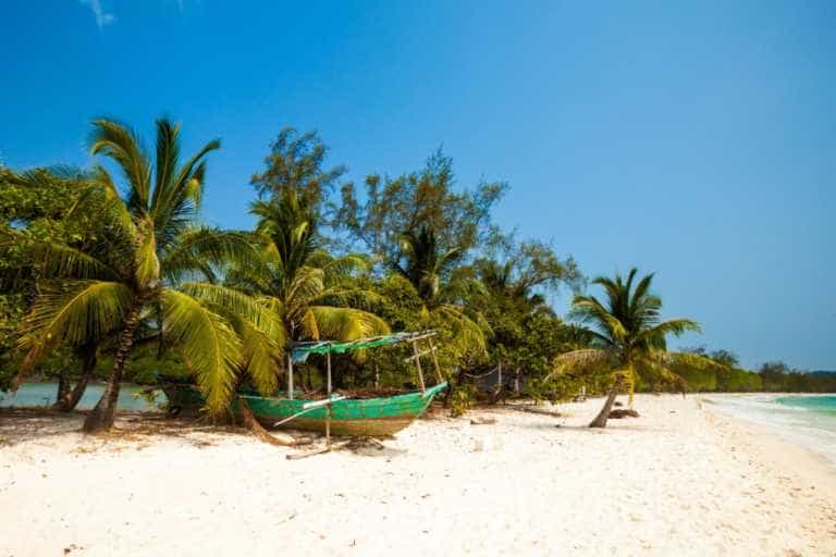 A Boat on a Beach on Koh Rong
