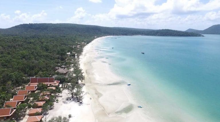 Aerial View of Sol Beach Resort on Koh Rong Samloem