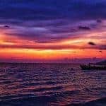 Sunset on Koh Rong Island in Cambodia
