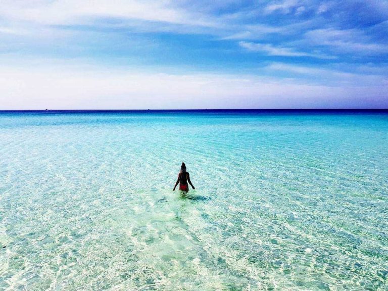 Woman in Water on Koh Rong Island in Cambodia