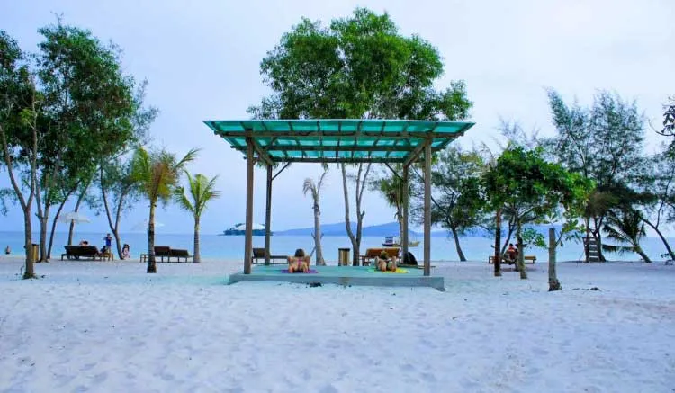 The Beach at Long Set Resort on Koh Rong Island in Cambodia