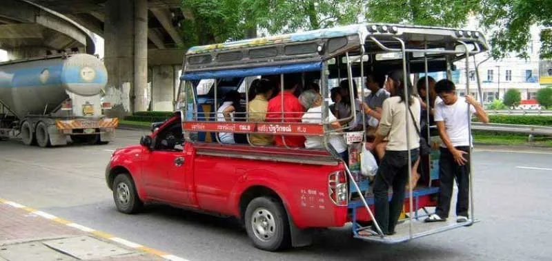 A typical Songthaew in Thailand
