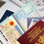 A passport with a Cambodian Visa