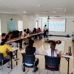 A group of students learning Khmer language in Cambodia