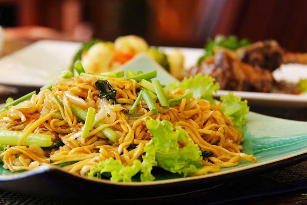 A famous Battambang noodle dish at a restaurant